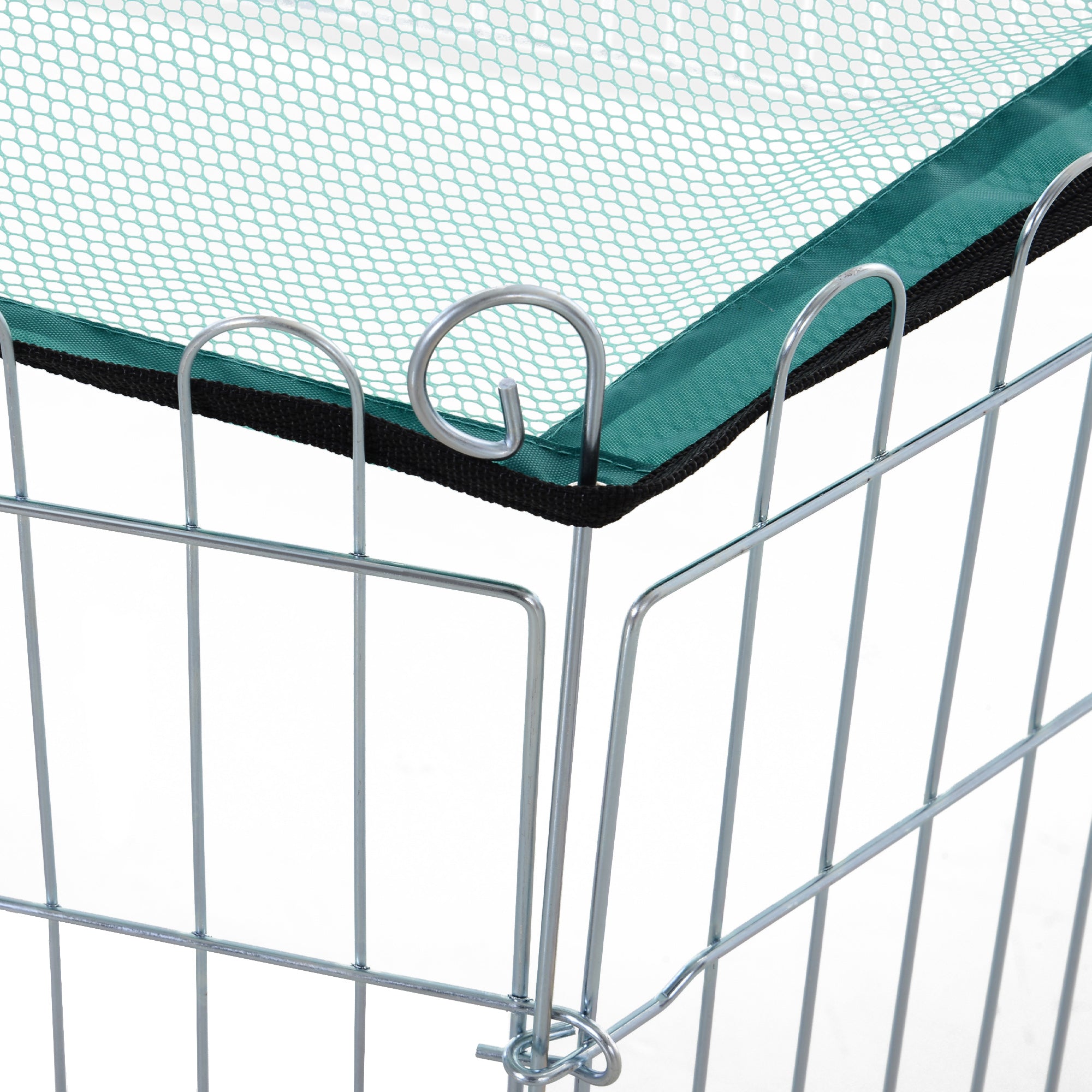 PawHut Foldable Pet Playpen with Top Cover, Portable Heavy Duty Dog Pen for Dogs, Cats, Chickens, Rabbits, 6 Pannels Dog Fence Outdoor/Indoor