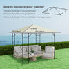 Outsunny 10' x 10' Gazebo Replacement Canopy Cover, Outdoor Gazebo Roof Replacement with Drain Holes, Water Resistant PVC Coating, 370g/ãŽ? UPF30+, TOP COVER ONLY, Cream White