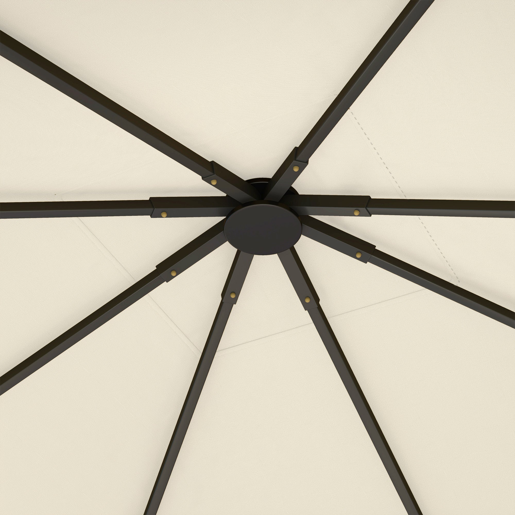 Outsunny 10' x 10' Gazebo Replacement Canopy Cover, Outdoor Gazebo Roof Replacement with Drain Holes, Water Resistant PVC Coating, 370g/ãŽ? UPF30+, TOP COVER ONLY, Cream White