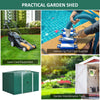 Outsunny 8.5' x 6.8' x 5.8' Practical Garden Storage Shed Outdoor Backyard Tool House w/ Double Sliding Door and 4 Ventilation Slots, Green
