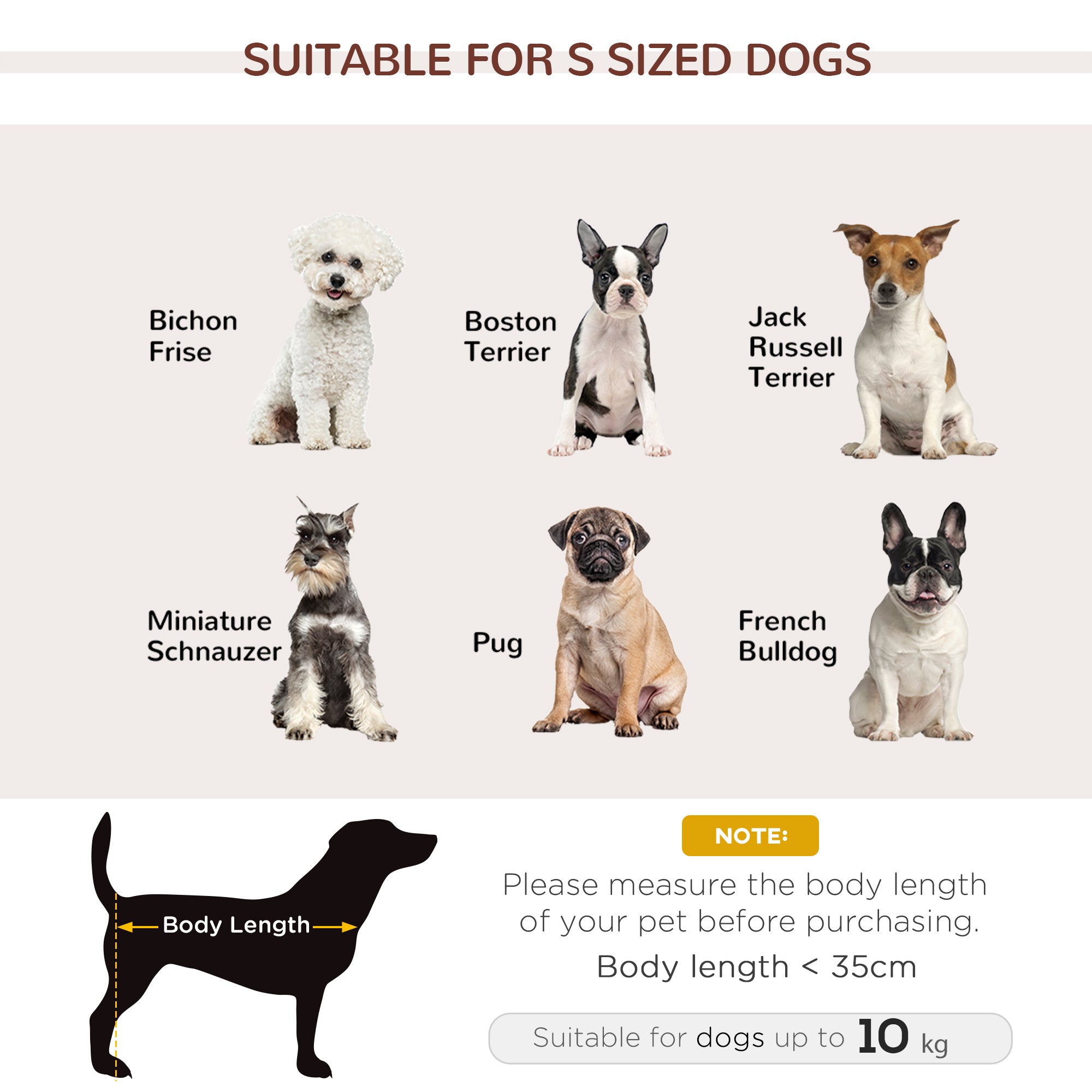 PawHut Dog Sofa Chair with Legs, Pet Couch with Soft Cushion for Small Dogs Cats, Brown, 78 x 57 x 35.5 cm