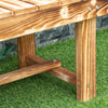 Outsunny 43.25" Outdoor Wood Garden Bench Backless Patio Fir Wood Loveseat Backyard Park Double Seat 2 Person Armless Chair Deck Furniture, Carbonized