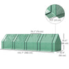 Outsunny 12' x 3' x 3' Portable Mini Greenhouse, Tunnel Growing Tent, Plants Flower Warm House with Zippered Roll-up Doors, Green