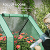 Outsunny 12' x 3' x 3' Portable Mini Greenhouse, Tunnel Growing Tent, Plants Flower Warm House with Zippered Roll-up Doors, Green