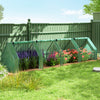Outsunny 12' x 3' x 3' Portable Mini Greenhouse, Tunnel Growing Tent, Plants Flower Warm House with Zippered Roll-up Doors, Green