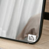 HOMCOM 62"x15" Full Length Mirror, Floor Standing, Wall-Mounted or Leaning Against Wall Tall Mirror with Support Frame, Rectangular Full Body Mirror for Bedroom, Living Room, Black