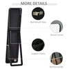 HOMCOM 62"x15" Full Length Mirror, Floor Standing, Wall-Mounted or Leaning Against Wall Tall Mirror with Support Frame, Rectangular Full Body Mirror for Bedroom, Living Room, Black