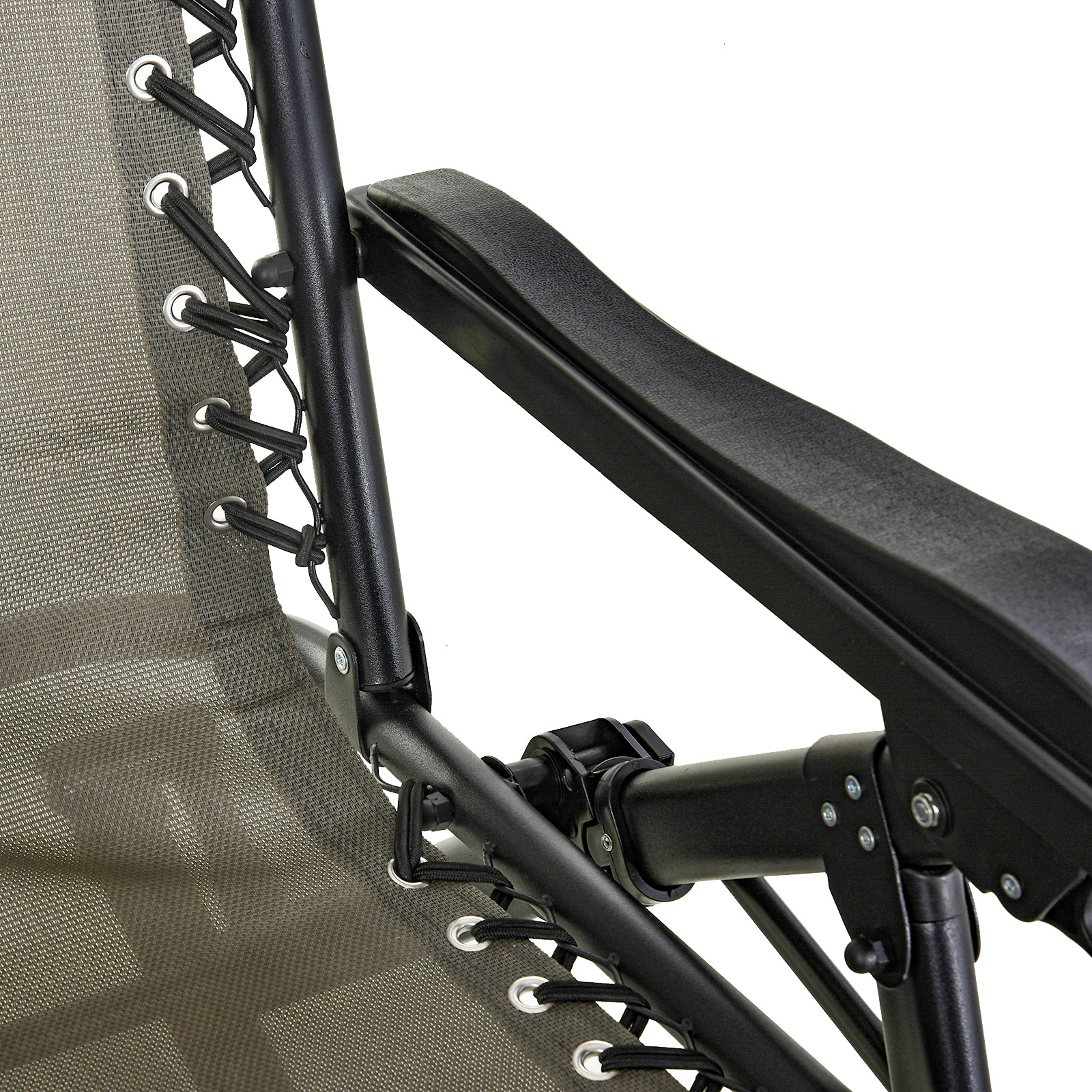 Outsunny 2 in 1 Adjustable Zero Gravity Reclining Lounge Chair Garden Recliner and Rocker Foldable Sun Lounger Napping Seat w/ Headrest & Tray Grey