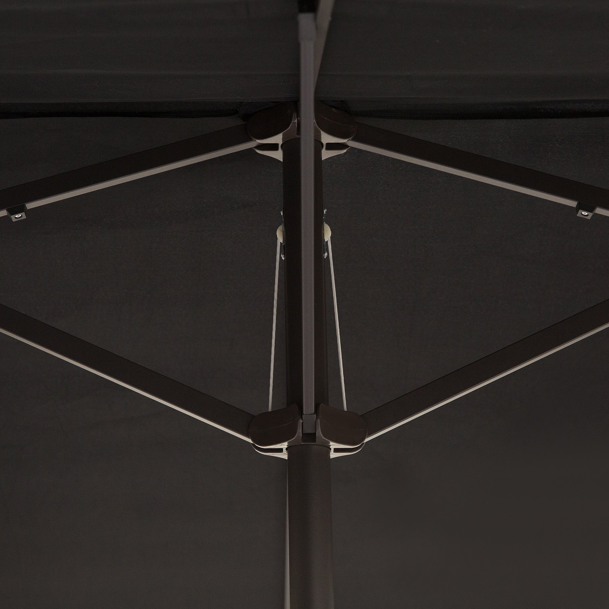 Outsunny 15ft Double-sided Patio Umbrella with Twin Canopy, Extra Large Outdoor Parasol with Crank for Pool, Deck, Market, Black