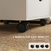 HOMCOM 5 Drawer Mobile File Cabinet, Rolling Printer Stand, Modern Vertical Filing Cabinet for Home Office, White