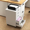 HOMCOM 5 Drawer Mobile File Cabinet, Rolling Printer Stand, Modern Vertical Filing Cabinet for Home Office, White