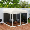 Outsunny Gazebo Mosquito Netting, Replacement Mosquito Netting with Zippers for 10' x 10' Pop-Up Canopy Tent, 2 Panel Mesh Netting Screen Walls (Mosquito Net Only)
