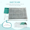 PawHut Indoor Ferret Cage Metal Chicken Run, Outdoor Dog Kennel Catio with Water-Resistant Cover, Portable Small Animal Playpen for Rabbit Guinea Pig, 86.5" x 40.5" x 40.5", Green