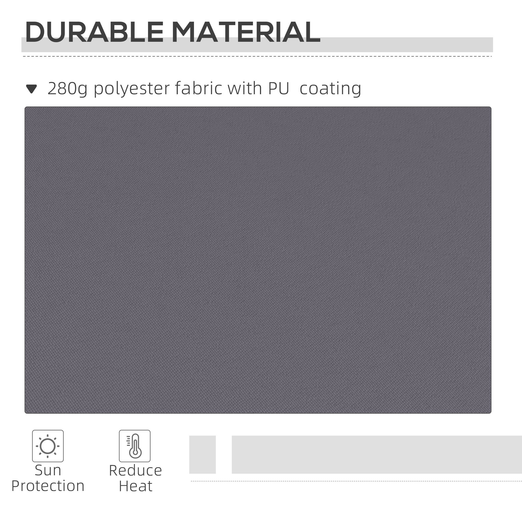 Outsunny 12' x 10' Retractable Awning Patio Sun Shade Shelter with Manual Crank Handle, UV & Water-Resistant Fabric and Aluminum Frame for Deck, Balcony, Yard, Dark Grey