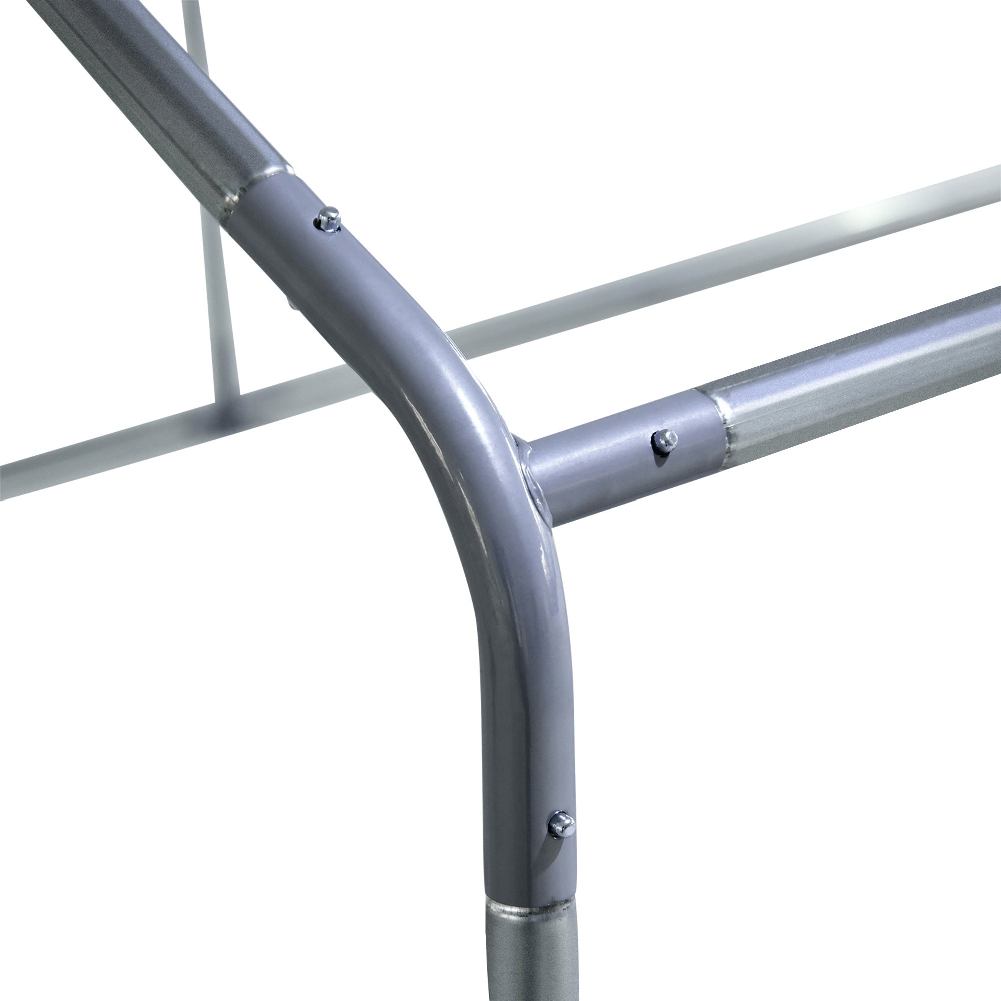 PawHut Chicken Run, Galvanized Large Metal Chicken Coop Cage, Walk-in Enclosure Poultry Hen Run House Playpen Rabbit Hutch with Flat Roof, Cover, for Outdoor Backyard, 9.2' x 18.7' x 6.5', Silver