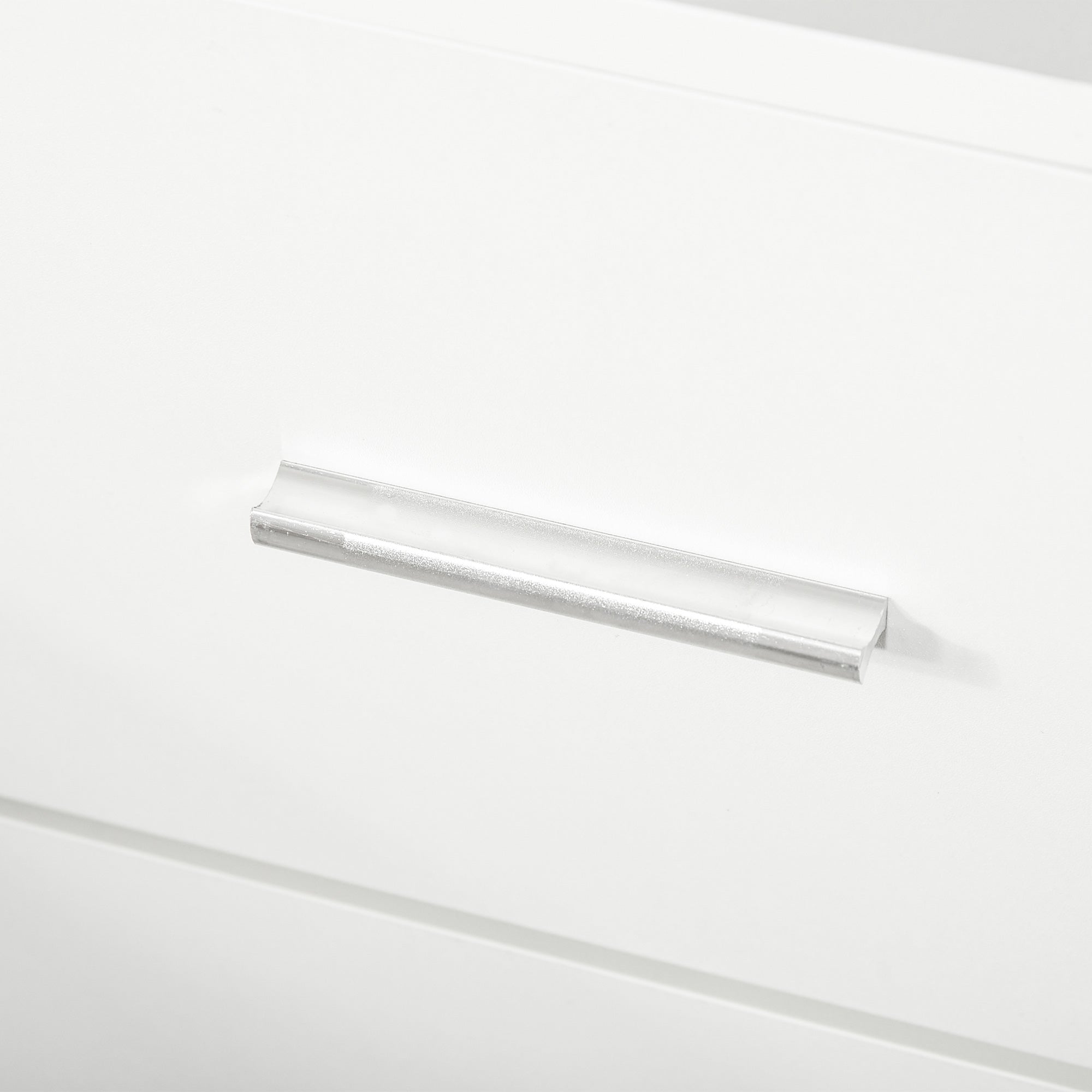 HOMCOM Bedside Table with 2 Drawers, Modern Nightstand, Cabinet Drawer Side Storage Unit for Bedroom, White