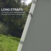 Outsunny Canopy Sidewalls with Zipped Doors, for 10' x 20' or 10' x 10' Pop Up Canopy Tent, 2 Pack Canopy Walls Replacement, Dark Grey