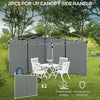Outsunny Canopy Sidewalls with Zipped Doors, for 10' x 20' or 10' x 10' Pop Up Canopy Tent, 2 Pack Canopy Walls Replacement, Dark Grey
