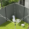 Outsunny Canopy Sidewalls with Zipped Doors, for 10' x 20' or 10' x 10' Pop Up Canopy Tent, 2 Pack Canopy Walls Replacement, Dark Grey