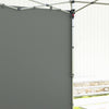 Outsunny Canopy Sidewalls with Zipped Doors, for 10' x 20' or 10' x 10' Pop Up Canopy Tent, 2 Pack Canopy Walls Replacement, Dark Grey