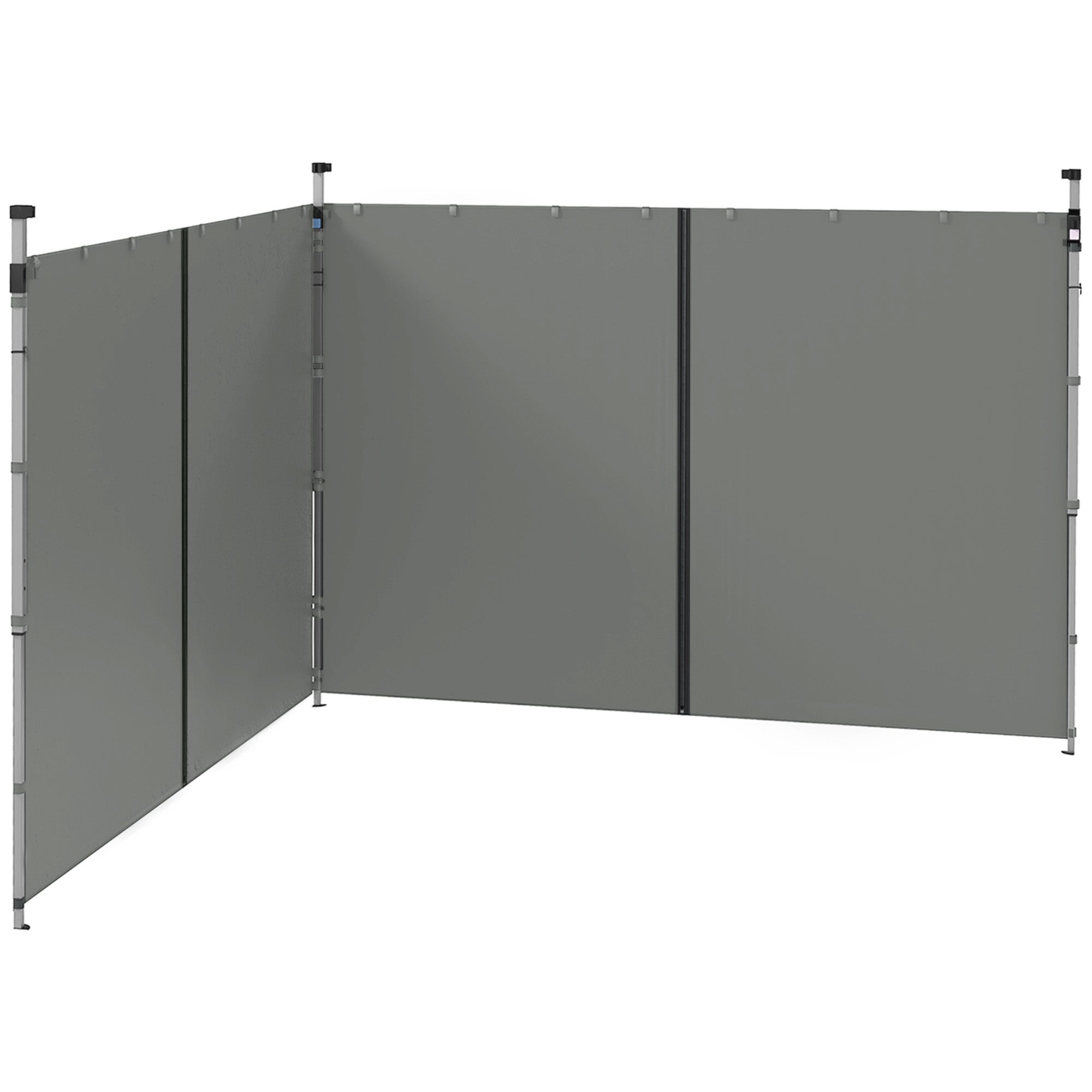Outsunny Canopy Sidewalls with Zipped Doors, for 10' x 20' or 10' x 10' Pop Up Canopy Tent, 2 Pack Canopy Walls Replacement, Dark Grey
