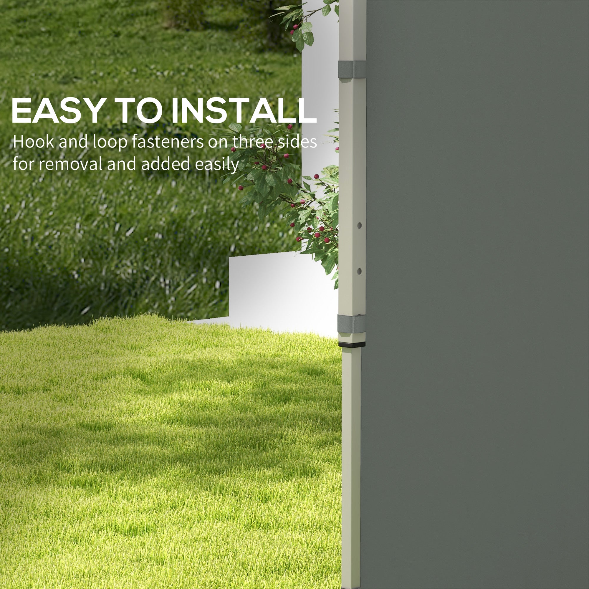 Outsunny Canopy Sidewalls with Zipped Doors, for 10' x 20' or 10' x 10' Pop Up Canopy Tent, 2 Pack Canopy Walls Replacement, Dark Grey