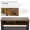 HOMCOM Industrial TV Stand, TV Console Table for TV up to 45'' Flat Screen, Entertainment Center for Living Room, Bedroom, Rustic Brown
