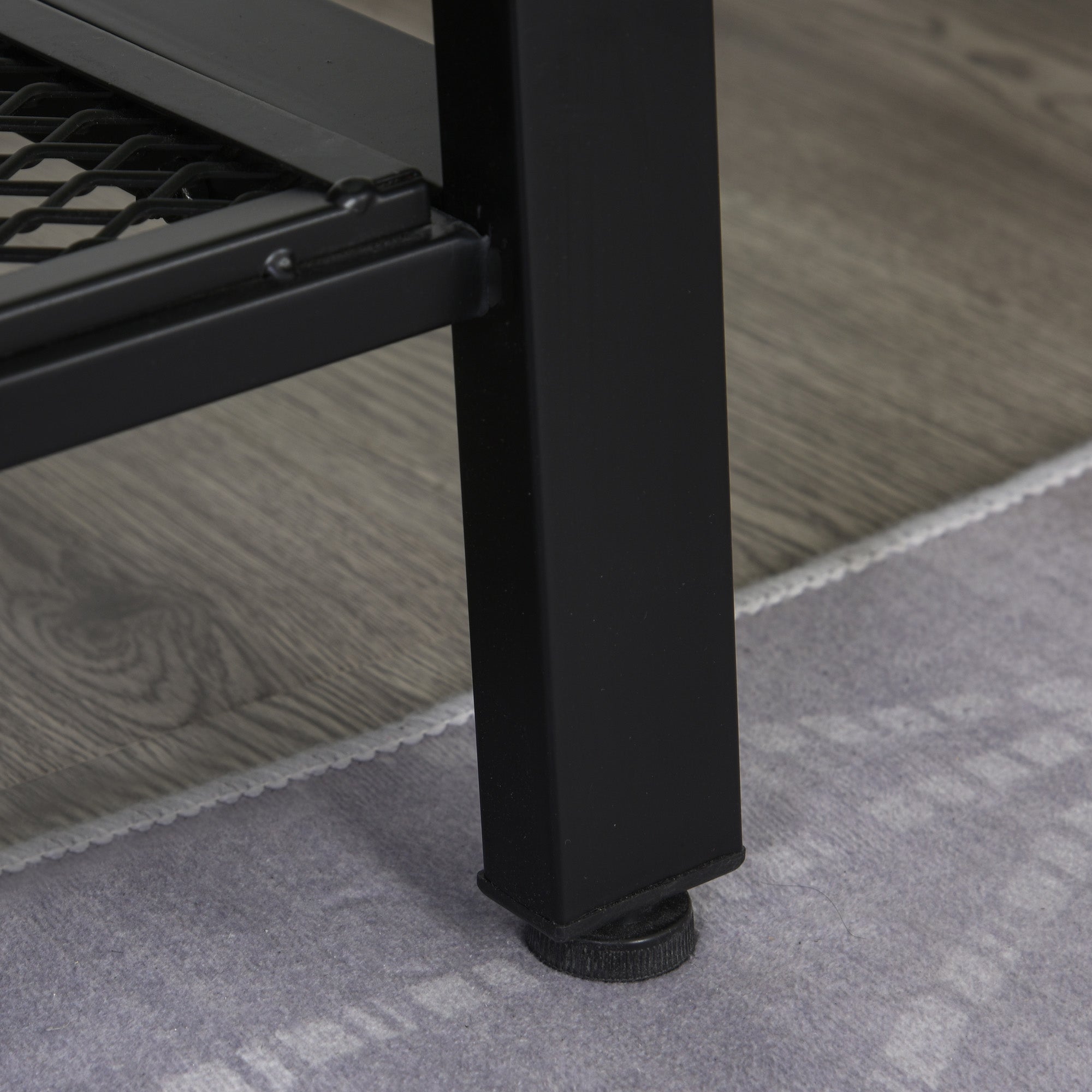 HOMCOM Industrial TV Stand, TV Console Table for TV up to 45'' Flat Screen, Entertainment Center for Living Room, Bedroom, Rustic Brown