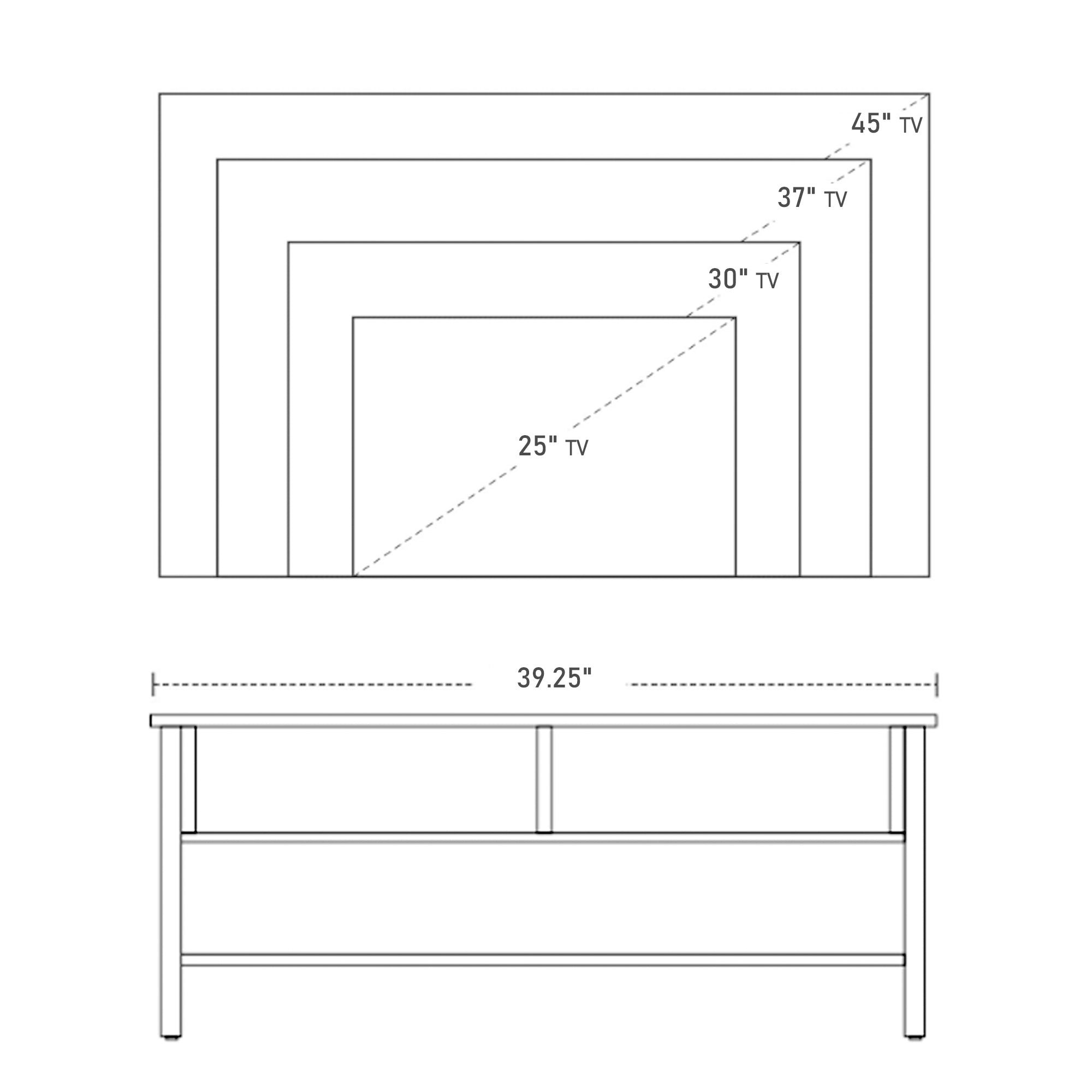 HOMCOM Industrial TV Stand, TV Console Table for TV up to 45'' Flat Screen, Entertainment Center for Living Room, Bedroom, Rustic Brown