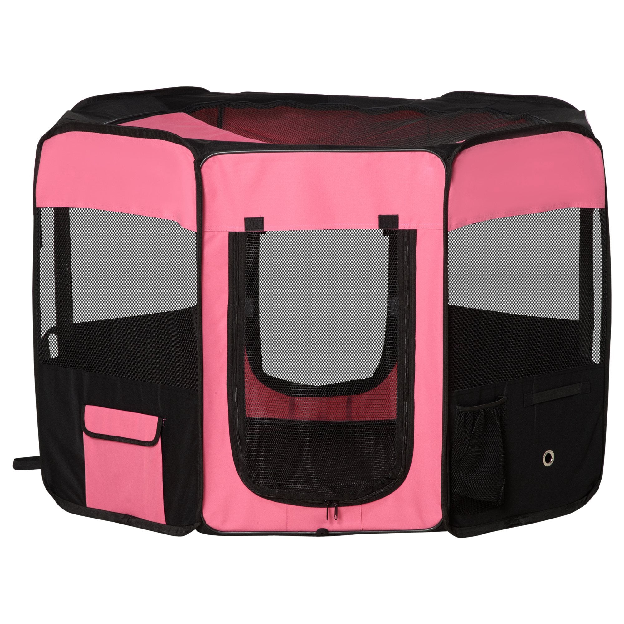 PawHut Fabric Pet Dog Cat Puppy Playpen, Rabbit Guinea Pig Play Pen Portable Foldable, Octagon, XL
