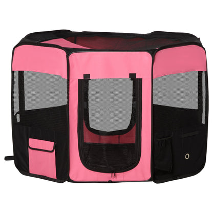 PawHut Fabric Pet Dog Cat Puppy Playpen, Rabbit Guinea Pig Play Pen Portable Foldable, Octagon, XL