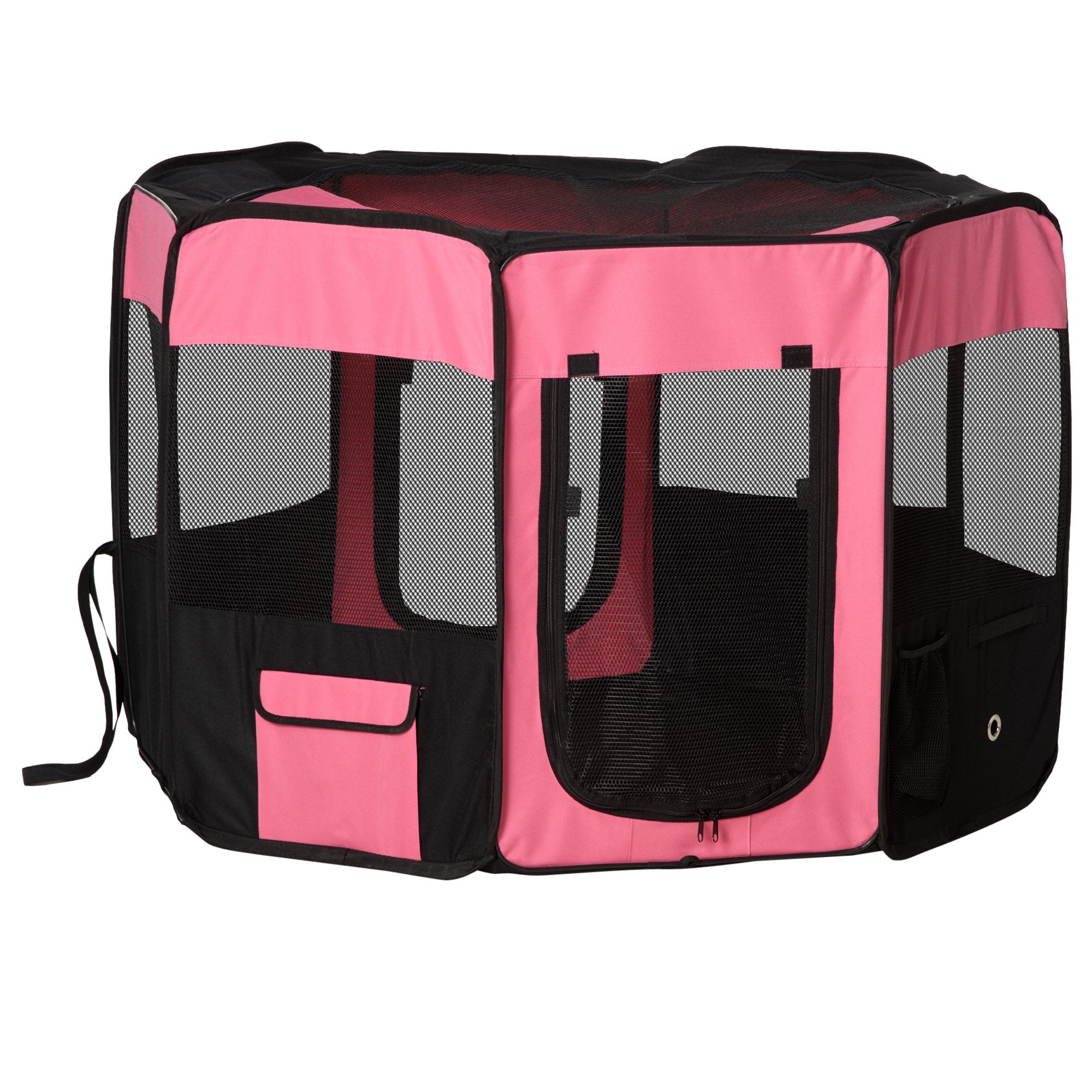 PawHut Fabric Pet Dog Cat Puppy Playpen, Rabbit Guinea Pig Play Pen Portable Foldable, Octagon, XL