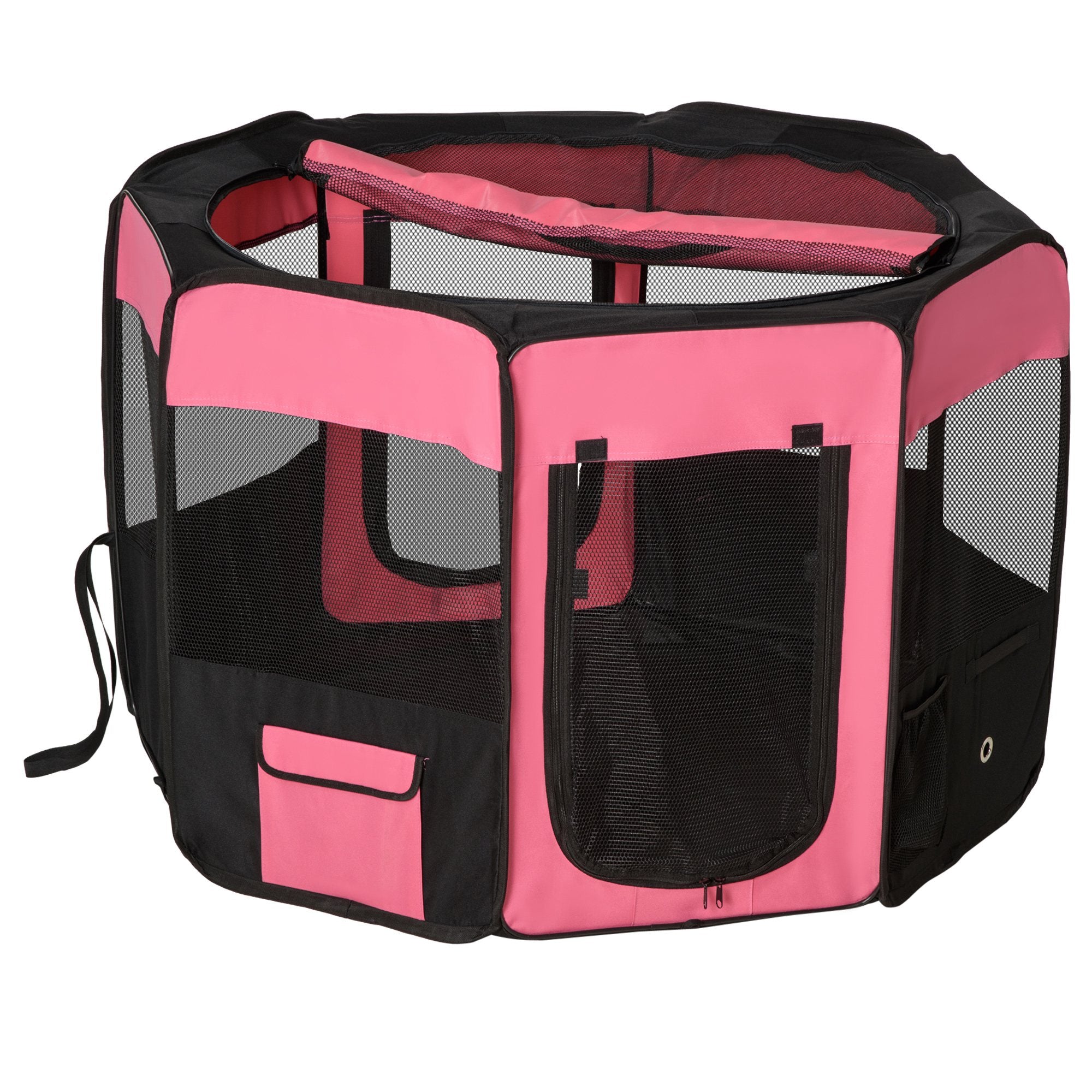 PawHut Fabric Pet Dog Cat Puppy Playpen, Rabbit Guinea Pig Play Pen Portable Foldable, Octagon, XL