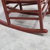 Outsunny Wooden Porch Rocking Chair Outdoor Patio Rocker Garden Single Leisure Reclining Seat Armchair Wine Red