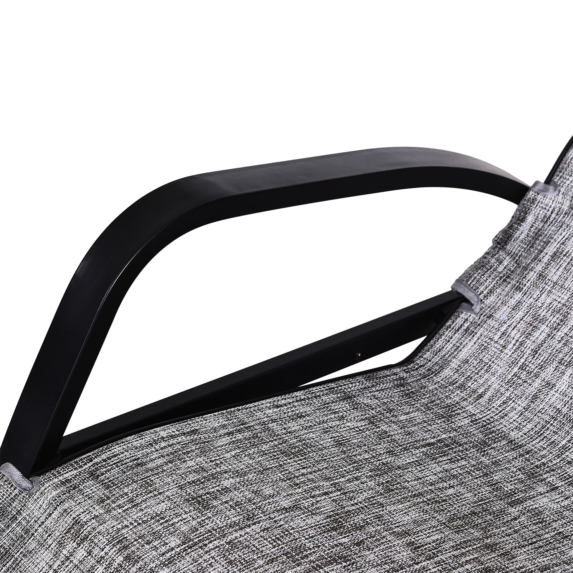 Outsunny Patio Adjustable Texteline Rocking Lounge Chair Zero Gravity Rocker Outdoor Recliner Seat w/ Pillow, Footrest