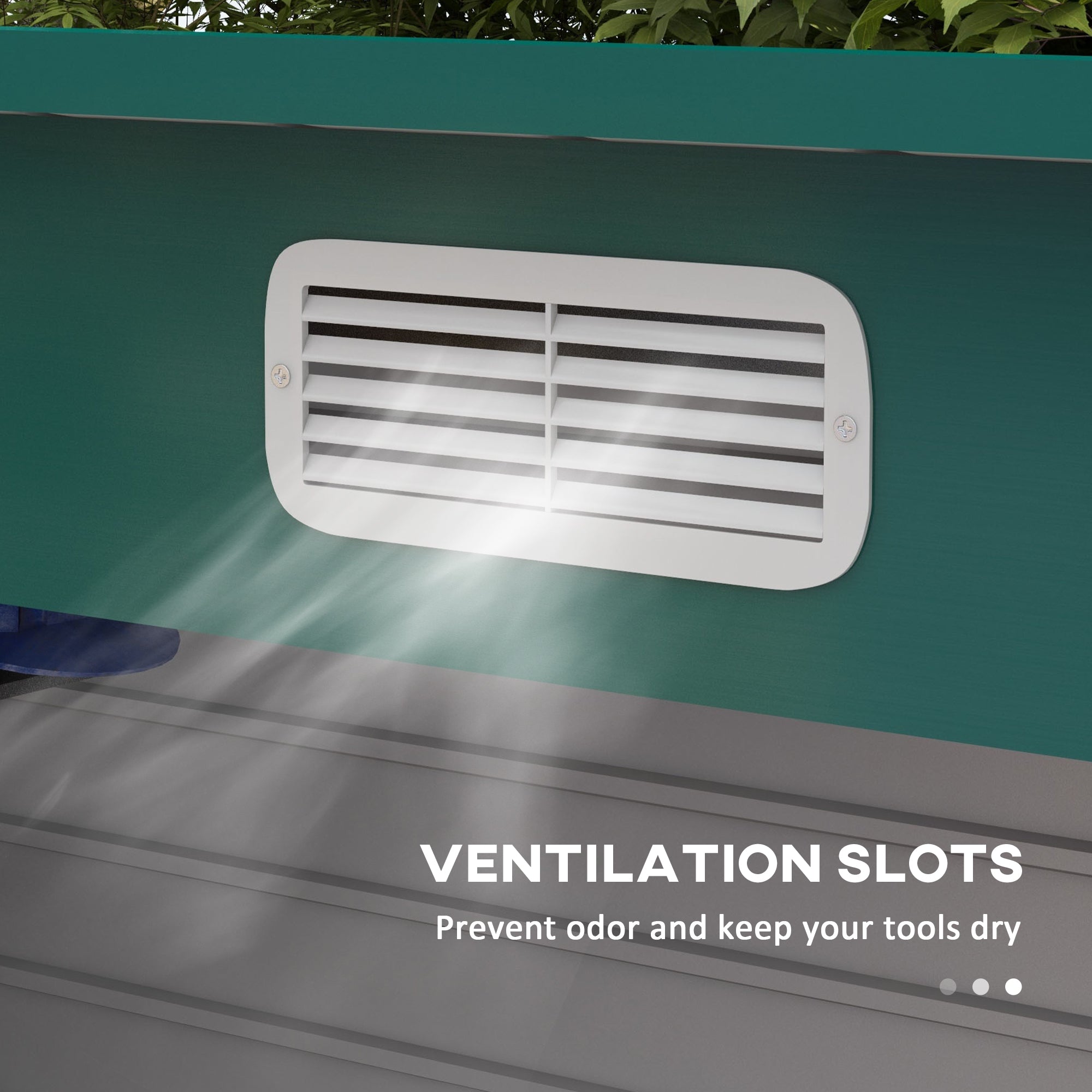 Outsunny 8 x 4FT Outdoor Storage Shed, Galvanized Metal Garden Shed, Waterproof Tool Shed with 2 Vents for Backyard, Lawn, Patio, Green