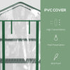 Outsunny 27" x 20" x 65" Portable Greenhouse with 4 Tier Shelves and Wheels, Outdoor Hot House Plant Flower Greenhouse, Steel Frame, Plastic Cover, Clear