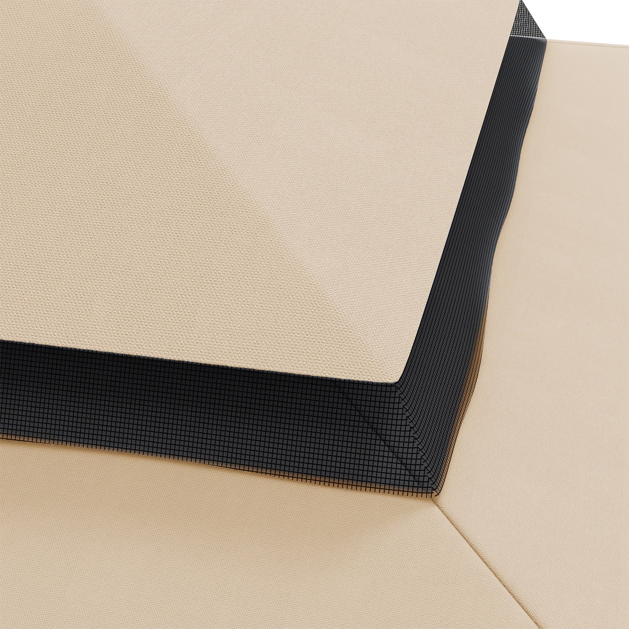 Outsunny 13.1' x 9.8' Gazebo Replacement Canopy, Gazebo Top Cover with Double Vented Roof for Garden Patio Outdoor TOP ONLY, Cream White