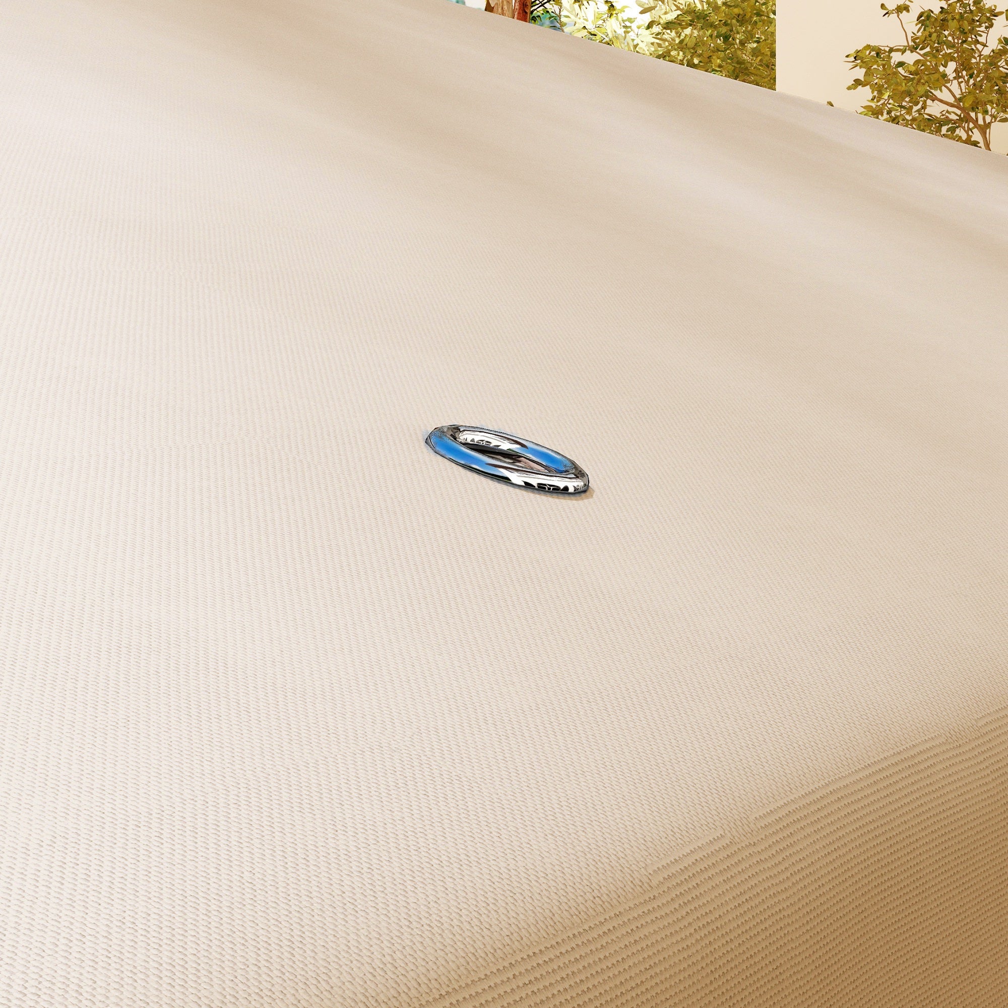 Outsunny 13.1' x 9.8' Gazebo Replacement Canopy, Gazebo Top Cover with Double Vented Roof for Garden Patio Outdoor TOP ONLY, Cream White