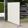 Outsunny Single Outdoor Privacy Screen, 5.9FT Tall Room Divider with UV30+ Protection, Freestanding Privacy Panel Partition with Stable Base for Indoor Outdoor Use, Beige
