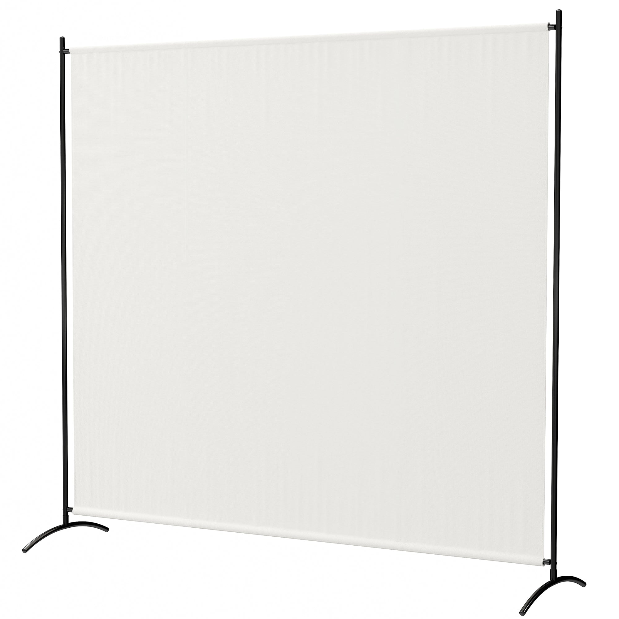 Outsunny Single Outdoor Privacy Screen, 5.9FT Tall Room Divider with UV30+ Protection, Freestanding Privacy Panel Partition with Stable Base for Indoor Outdoor Use, Beige