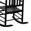 Outsunny Wooden Outdoor Rocking Chair, Patio Rocking Chair with Slatted High Back and Armrests, Patio Chair for Porch, Garden, Lawn, Black