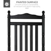Outsunny Wooden Outdoor Rocking Chair, Patio Rocking Chair with Slatted High Back and Armrests, Patio Chair for Porch, Garden, Lawn, Black