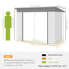 Outsunny 9' x 4' Storage Shed, Galvanized Steel Garden Shed with Lockable Doors, Gloves and 2 Air Vents for Backyard, Patio, Lawn, Grey