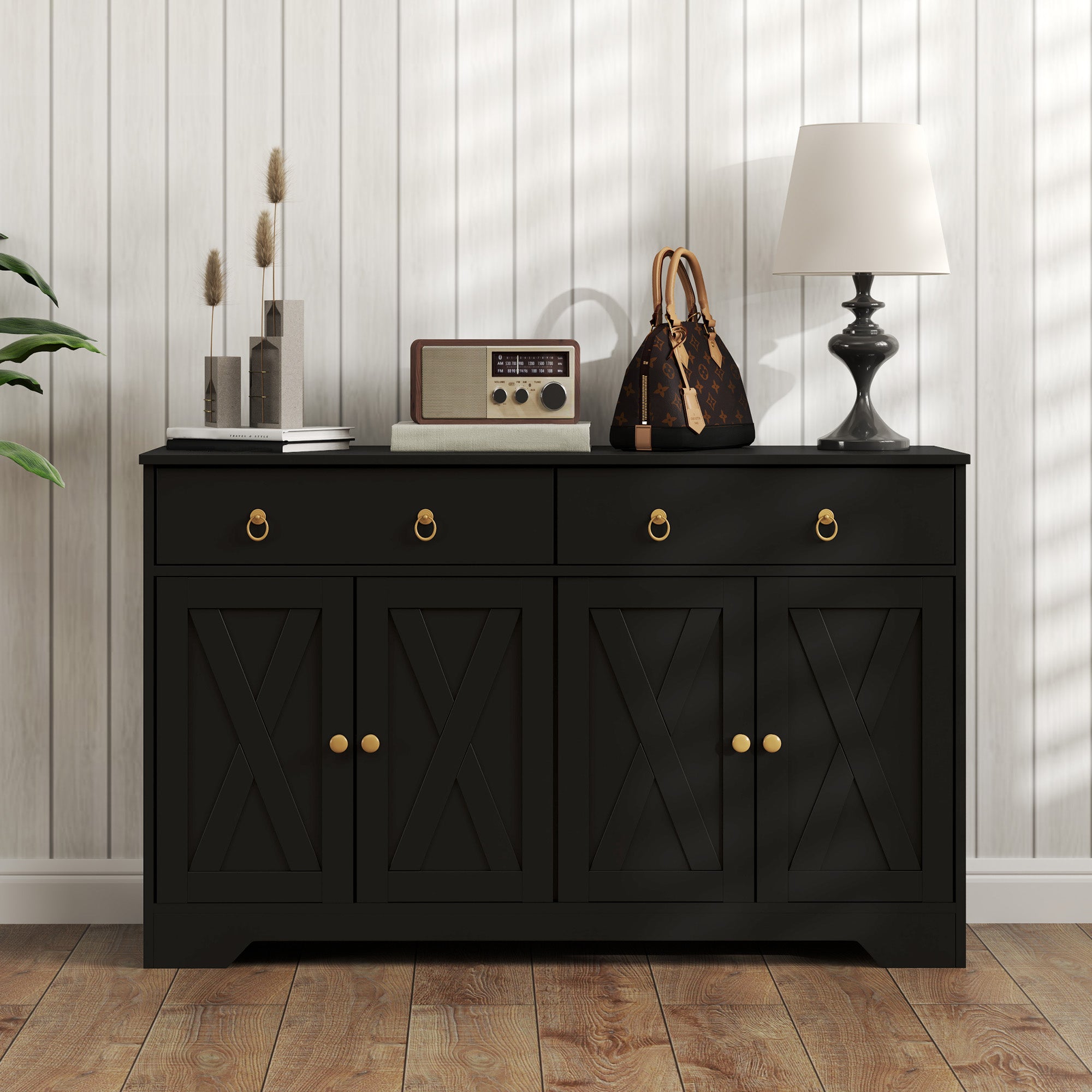 HOMCOM Sideboard Buffet Cabinet with Storage, 48