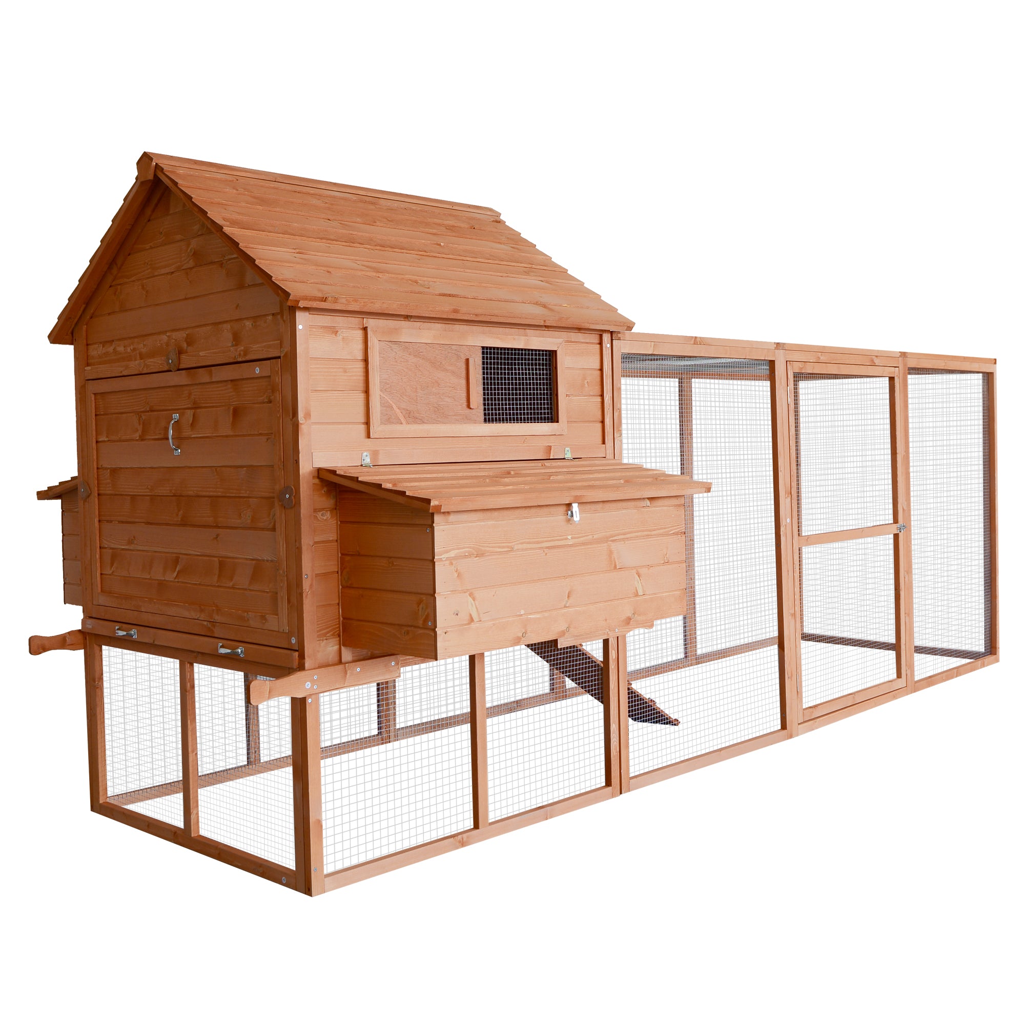 PawHut 144" Large Backyard Hen House Chicken Coop w/ Long Run