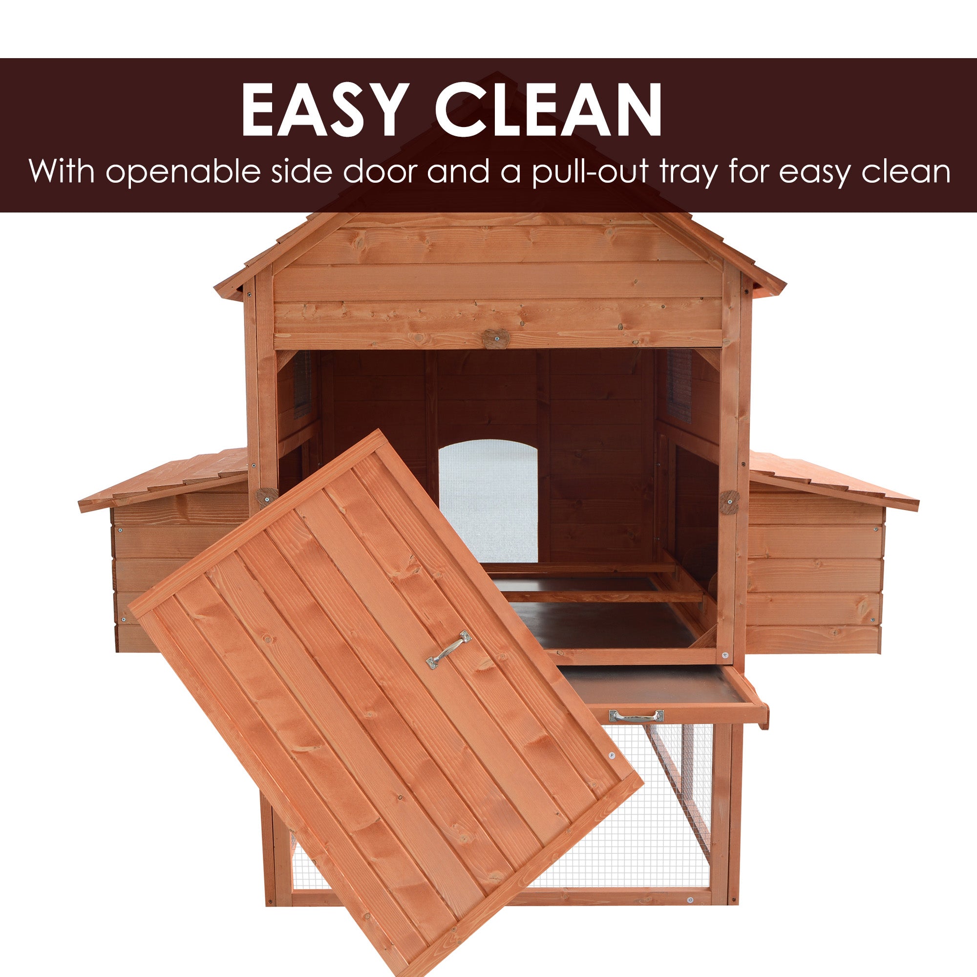 PawHut 144" Large Backyard Hen House Chicken Coop w/ Long Run