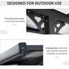 Outsunny 10' x 10' Outdoor Lean to Hardtop Pergola with Polycarbonate Roof, Wall Mounted Gazebo with Adjustable Height, Aluminum Frame, and UV Protection, Grey