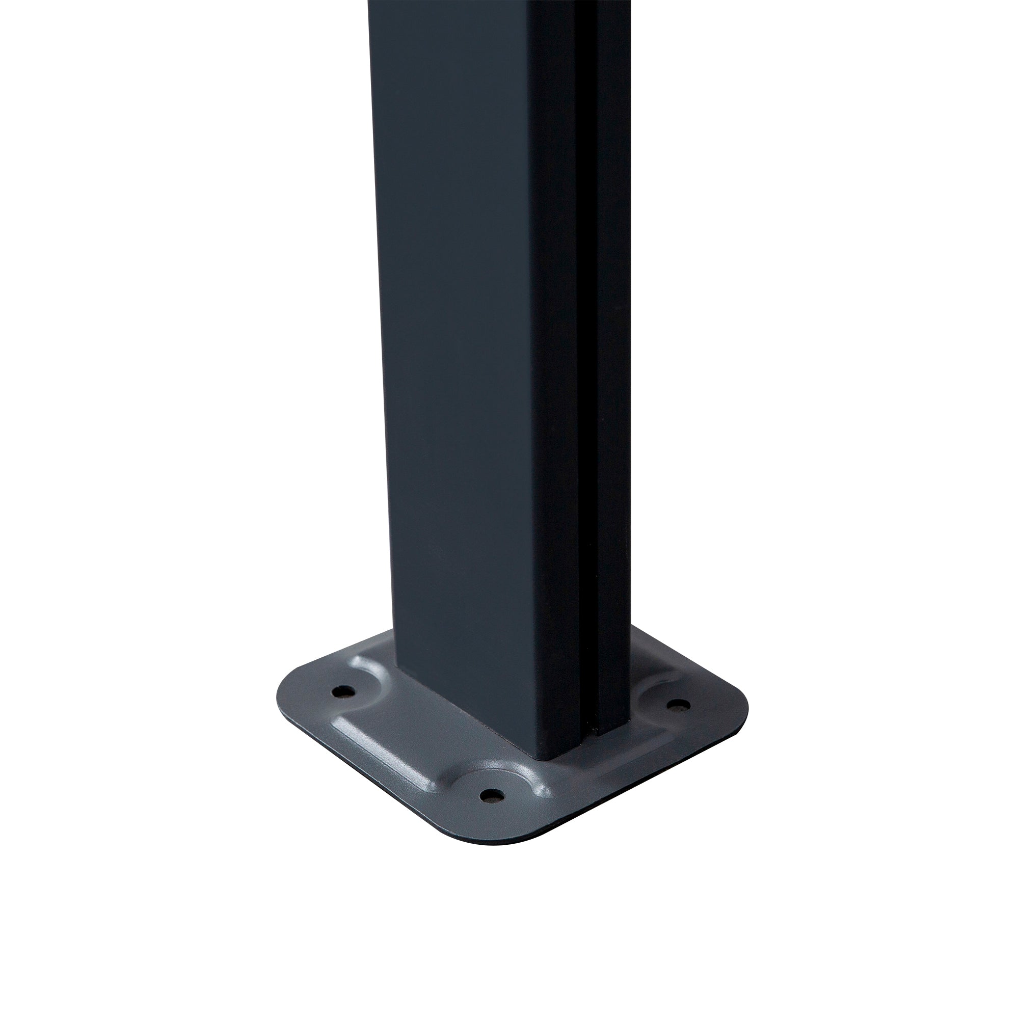 Outsunny 10' x 10' Outdoor Lean to Hardtop Pergola with Polycarbonate Roof, Wall Mounted Gazebo with Adjustable Height, Aluminum Frame, and UV Protection, Grey