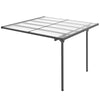 Outsunny 10' x 10' Outdoor Lean to Hardtop Pergola with Polycarbonate Roof, Wall Mounted Gazebo with Adjustable Height, Aluminum Frame, and UV Protection, Grey